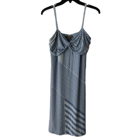 Blue Striped Women's Dress - Picture 4 of 10